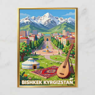 Carte Postale Voyage à Bichkek montagnes kirghizes