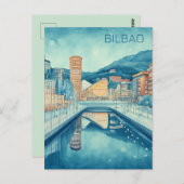 Carte Postale Voyage à Bilbao Espagne (Devant / Derrière)