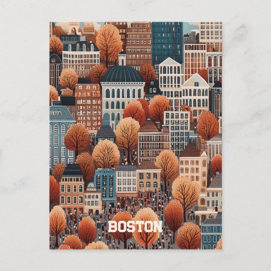 Carte Postale Voyage à Boston Massachusetts (Devant)