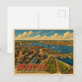 Carte Postale Voyage à Boston Massachusetts (Devant / Derrière)