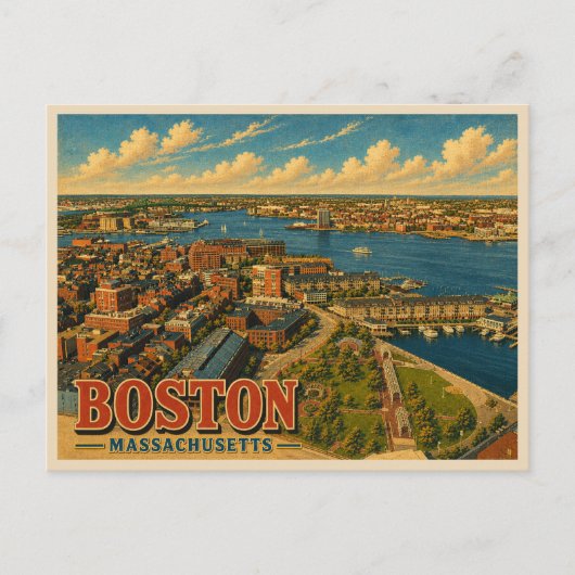 Carte Postale Voyage à Boston Massachusetts (Devant)