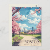 Carte Postale Voyage à Boston Massachusetts (Devant / Derrière)