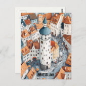 Carte Postale Voyage à Bratislava Slovaquie (Devant / Derrière)