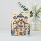 Carte Postale Voyage à Bucarest Roumanie (Debout devant)