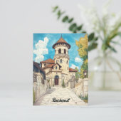 Carte Postale Voyage à Bucarest Roumanie (Debout devant)