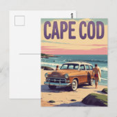 Carte Postale Voyage à Cape Cod MA Surf (Devant / Derrière)