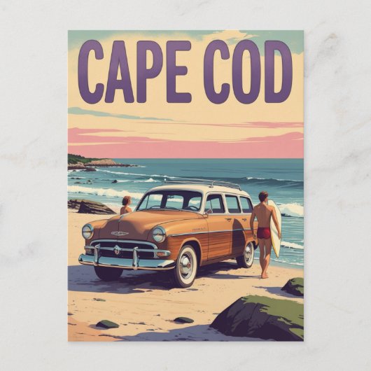 Carte Postale Voyage à Cape Cod MA Surf (Devant)