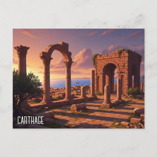 Carte Postale Voyage à Carthage Tunisie (Devant)