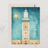 Carte Postale Voyage à Casablanca Maroc (Devant / Derrière)