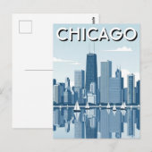 Carte Postale Voyage à Chicago Illinois (Devant / Derrière)