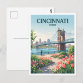 Carte Postale Voyage à Cincinnati Ohio (Devant / Derrière)