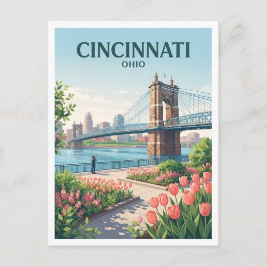 Carte Postale Voyage à Cincinnati Ohio (Devant)