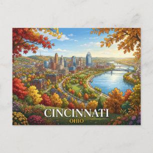 Carte Postale Voyage à Cincinnati Ohio