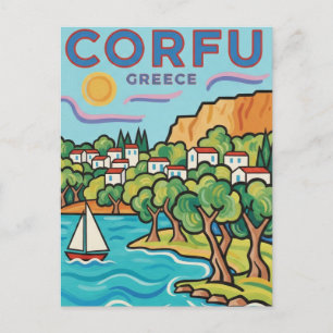 Carte Postale Voyage à Corfou en Grèce