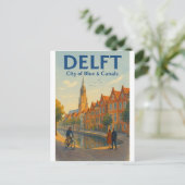 Carte Postale Voyage à Delft, Pays-Bas (Debout devant)