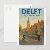 Carte Postale Voyage à Delft, Pays-Bas (Devant / Derrière)