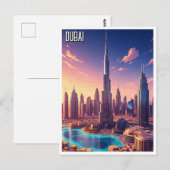 Carte Postale Voyage à Dubaï Skyline (Devant / Derrière)