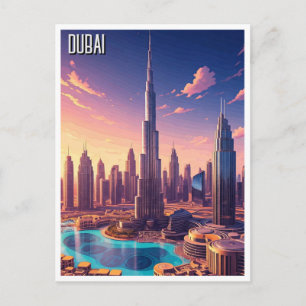 Carte Postale Voyage à Dubaï Skyline