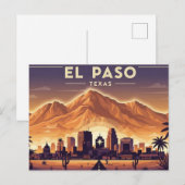 Carte Postale Voyage à El Paso Texas (Devant / Derrière)