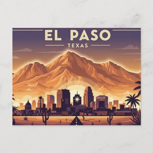 Carte Postale Voyage à El Paso Texas (Devant)