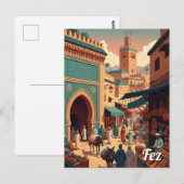 Carte Postale Voyage à Fès Maroc (Devant / Derrière)