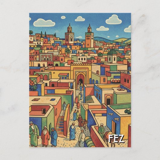 Carte Postale Voyage à Fès Maroc (Devant)