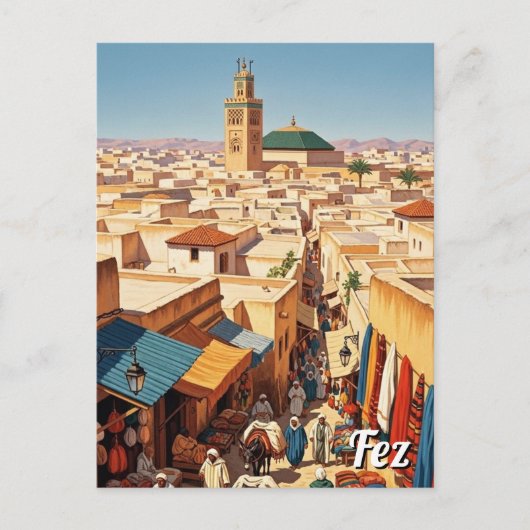 Carte Postale Voyage à Fès Maroc (Devant)