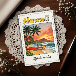 Carte Postale Voyage à Hawaï vintage 1960