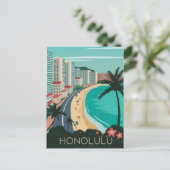 Carte Postale Voyage à honolulu (Debout devant)