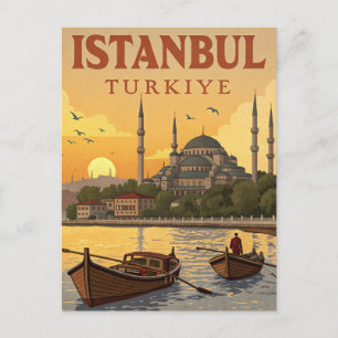 Carte Postale Voyage à Istanbul Vintage