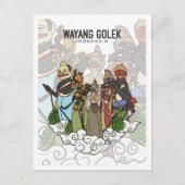 Carte Postale Voyage à Java occidental Indonésie Wayang Golek (Devant)