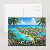 Carte Postale Voyage à Key West en Floride (Devant / Derrière)