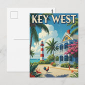 Carte Postale Voyage à Key West en Floride (Devant / Derrière)