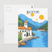 Carte Postale Voyage à Kotor Monténégro (Devant / Derrière)