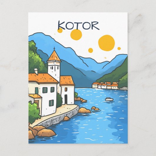 Carte Postale Voyage à Kotor Monténégro (Devant)