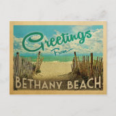Carte Postale Voyage à l'ancienne à Bethany Beach (Devant)