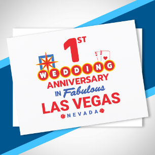 Carte Postale Voyage à Las Vegas pour les couples célébrant leur