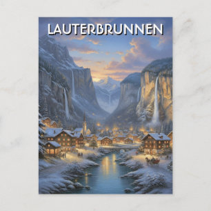 Carte Postale Voyage à Lauterbrunnen en Suisse
