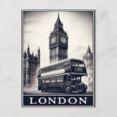 Carte Postale Voyage à Londres Angleterre Vintage  (Devant)