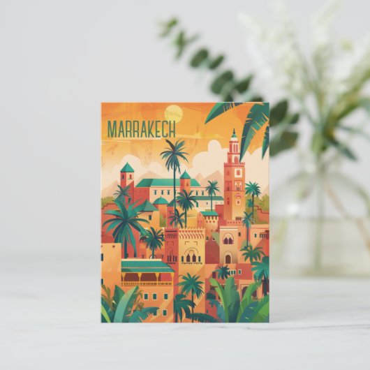 Carte Postale Voyage à Marrakech (Debout devant)