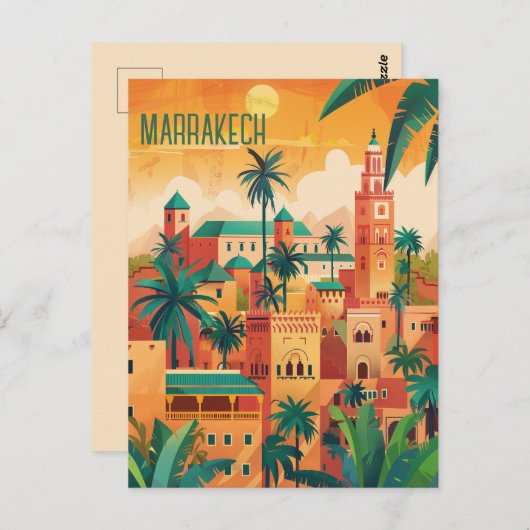 Carte Postale Voyage à Marrakech (Devant / Derrière)