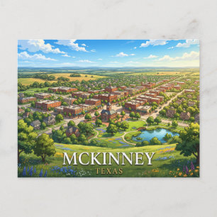 Carte Postale Voyage à McKinney Texas Paysage urbain historiqu