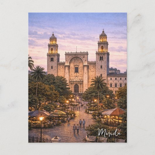 Carte Postale Voyage à Mérida au Mexique (Devant)