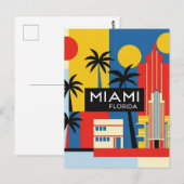 Carte Postale Voyage à Miami Floride (Devant / Derrière)