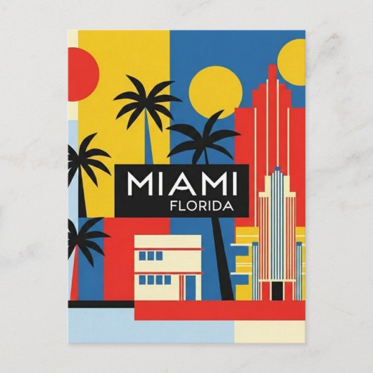 Carte Postale Voyage à Miami Floride (Devant)