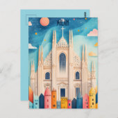 Carte Postale Voyage à Milan Italie (Devant / Derrière)