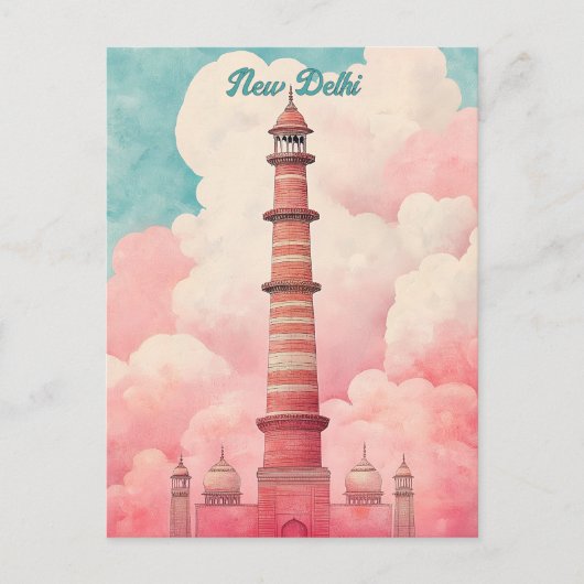 Carte Postale Voyage à New Delhi Inde (Devant)