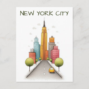 Carte Postale Voyage à New York City USA