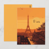 Carte Postale Voyage à Paris (Devant / Derrière)
