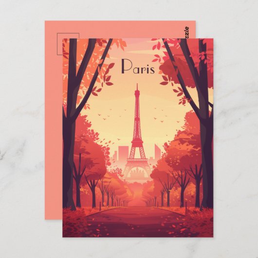 Carte Postale Voyage à Paris (Devant / Derrière)